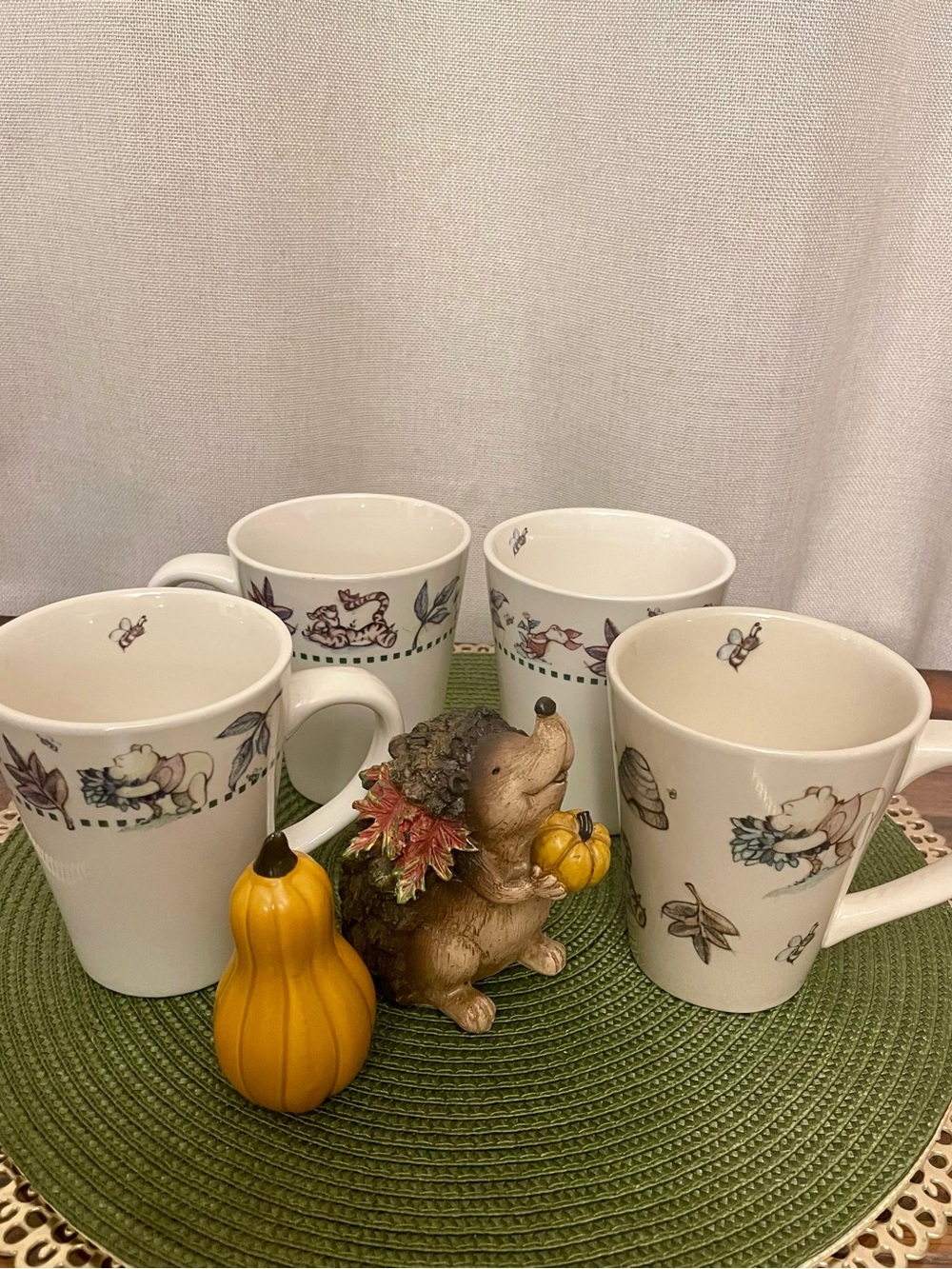 Disney Winnie The Pooh Fall/Autumn themed 100 Acre Wood Mug Set